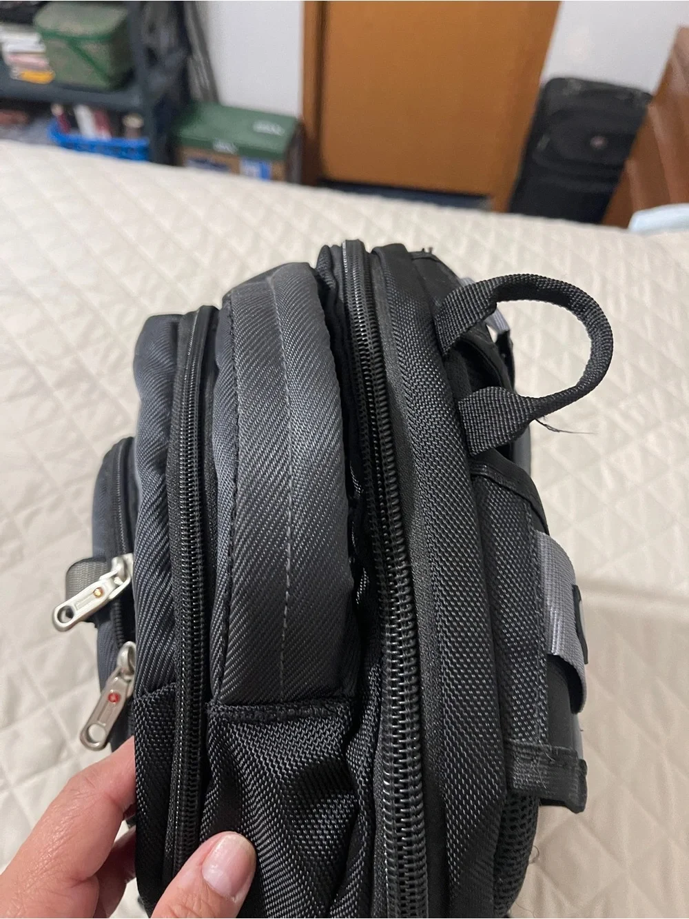 Black Men's Backpack - Durable Everyday Bag